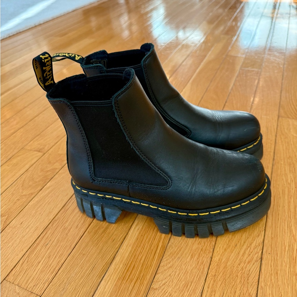 Dr. Martens Leather Platform Chelsea Boots